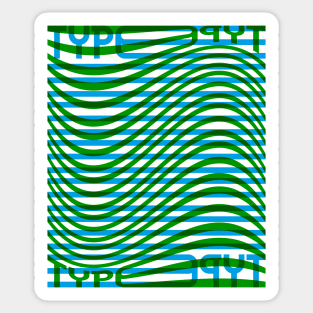 Type Wave (Blue Green) Sticker